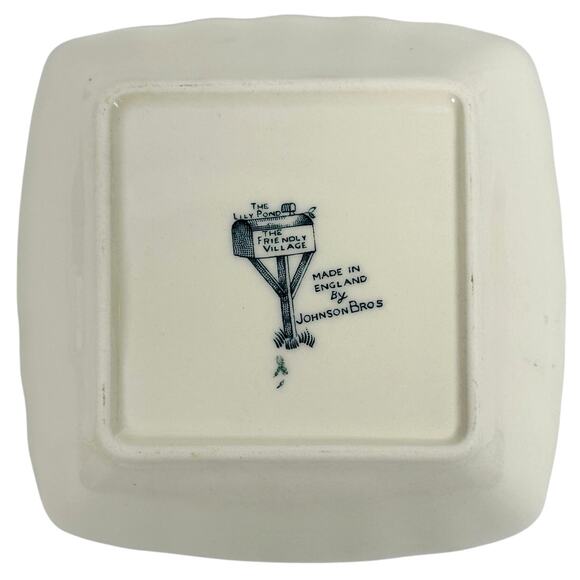 Johnson Bros Friendly Village England Vintage Lily Pond Lorne Sweet Dish-Rare! - Picture 5 of 7